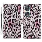 For Honor 90 Painted Pattern Horizontal Flip Leather Phone Case(Leopard) - 1