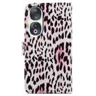 For Honor 90 Painted Pattern Horizontal Flip Leather Phone Case(Leopard) - 3