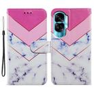 For Honor 90 Lite Painted Pattern Horizontal Flip Leather Phone Case(Smoke Marble) - 1