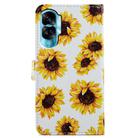 For Honor 90 Lite Painted Pattern Horizontal Flip Leather Phone Case(Sunflower) - 3