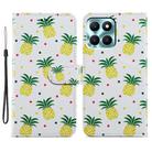 For Honor X6A Painted Pattern Horizontal Flip Leather Phone Case(Pineapple) - 1