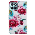 For Honor X6A Painted Pattern Horizontal Flip Leather Phone Case(Peacock Flower) - 3