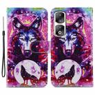 For Honor 90 Pro Painted Pattern Horizontal Flip Leather Phone Case(Wolf Totem) - 1