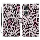 For Honor 90 Pro Painted Pattern Horizontal Flip Leather Phone Case(Leopard) - 1