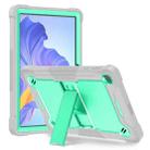 For Honor Pad X8 Shockproof Silicone Hybrid PC Tablet Case with Holder(Mint Green + Grey) - 1