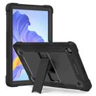 For Honor Pad X8 Shockproof Silicone Hybrid PC Tablet Case with Holder(Black) - 1