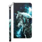 For Motorola Moto G14 3D Painting Pattern Flip Leather Phone Case(Wolf) - 2