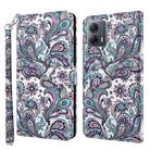 For Motorola Moto G14 3D Painting Pattern Flip Leather Phone Case(Swirl Pattern) - 1