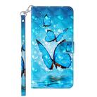 For Motorola Moto G14 3D Painting Pattern Flip Leather Phone Case(Three Butterflies) - 2