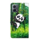 For Motorola Moto G14 3D Painting Pattern Flip Leather Phone Case(Bamboo Panda) - 3