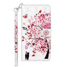 For Motorola Moto G54 3D Painting Pattern Flip Leather Phone Case(Cat Under The Tree) - 2