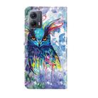 For Motorola Moto G54 3D Painting Pattern Flip Leather Phone Case(Watercolor Owl) - 3