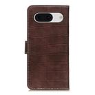 For Google Pixel 8a Magnetic Crocodile Texture Leather Phone Case(Brown) - 3