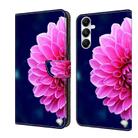 For Samsung Galaxy A05s Crystal 3D Shockproof Protective Leather Phone Case(Pink Petals) - 1