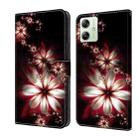 For Motorola Moto G54 Crystal 3D Shockproof Protective Leather Phone Case(Fantastic Flower) - 1