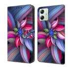 For Motorola Moto G54 Crystal 3D Shockproof Protective Leather Phone Case(Colorful Flower) - 1