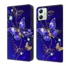 For Motorola Moto G54 Crystal 3D Shockproof Protective Leather Phone Case(Diamond Butterfly) - 1