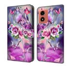 For Motorola Moto G Play 2024 Crystal 3D Shockproof Protective Leather Phone Case(Butterfly) - 1