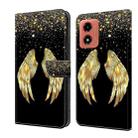 For Motorola Moto G Play 2024 Crystal 3D Shockproof Protective Leather Phone Case(Golden Wings) - 1