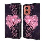 For Motorola Moto G Play 2024 Crystal 3D Shockproof Protective Leather Phone Case(Lace Love) - 1