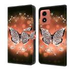 For Motorola Moto G Play 2024 Crystal 3D Shockproof Protective Leather Phone Case(Crystal Butterfly) - 1