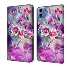 For Motorola Moto G34 Crystal 3D Shockproof Protective Leather Phone Case(Butterfly) - 1