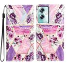 For OPPO A79 5G / A2 5G Colored Drawing Leather Phone Case(Purple Marble) - 1