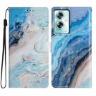 For OPPO A79 5G / A2 5G Colored Drawing Leather Phone Case(Blue Marble) - 1