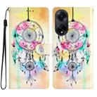 For OPPO A98 Colored Drawing Leather Phone Case(Dream Catcher) - 1