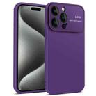 For iPhone 15 Pro Max Laminated Large Window TPU Phone Case(Purple) - 1