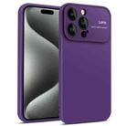 For iPhone 15 Pro Laminated Large Window TPU Phone Case(Purple) - 1