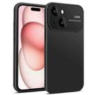 For iPhone 15 Plus Laminated Large Window TPU Phone Case(Black) - 1