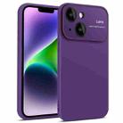 For iPhone 14 Plus Laminated Large Window TPU Phone Case(Purple) - 1