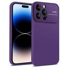 For iPhone 14 Pro Laminated Large Window TPU Phone Case(Purple) - 1