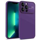 For iPhone 13 Pro Max Laminated Large Window TPU Phone Case(Purple) - 1