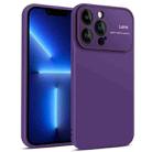 For iPhone 13 Pro Laminated Large Window TPU Phone Case(Purple) - 1