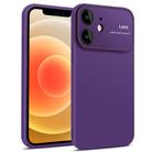 For iPhone 12 Laminated Large Window TPU Phone Case(Purple) - 1