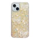 For iPhone 14 Plus Starry Sequin Crystal Butterflies Epoxy TPU Phone Case(Yellow) - 1