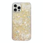 For iPhone 14 Pro Max Starry Sequin Crystal Butterflies Epoxy TPU Phone Case(Yellow) - 1