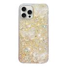 For iPhone 13 Pro Starry Sequin Crystal Butterflies Epoxy TPU Phone Case(Yellow) - 1