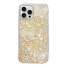 For iPhone 12 Pro Starry Sequin Crystal Butterflies Epoxy TPU Phone Case(Yellow) - 1