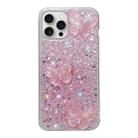 For iPhone 11 Pro Max Starry Sequin Crystal Butterflies Epoxy TPU Phone Case(Pink) - 1