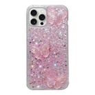 For iPhone 11 Pro Max Starry Sequin Crystal Butterflies Epoxy TPU Phone Case(Pink) - 1