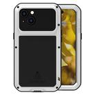 For iPhone 15 LOVE MEI Metal Shockproof Life Waterproof Dustproof Phone Case(Silver) - 1