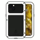 For iPhone 15 LOVE MEI Metal Shockproof Life Waterproof Dustproof Phone Case(White) - 1