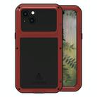 For iPhone 15 Plus LOVE MEI Metal Shockproof Life Waterproof Dustproof Phone Case(Red) - 1