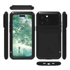 For iPhone 16 Pro Max LOVE MEI Metal Shockproof Life Waterproof Dustproof Phone Case(Black) - 3