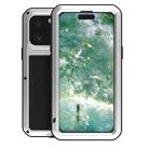 For iPhone 16 Pro Max LOVE MEI Metal Shockproof Life Waterproof Dustproof Phone Case(Silver) - 1