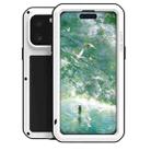 For iPhone 16 Pro Max LOVE MEI Metal Shockproof Life Waterproof Dustproof Phone Case(White) - 1