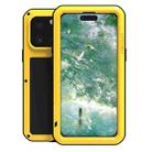 For iPhone 16 Pro Max LOVE MEI Metal Shockproof Life Waterproof Dustproof Phone Case(Yellow) - 1